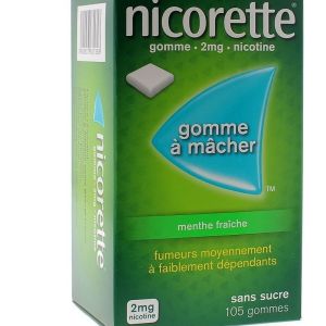 Nicorette 2mg Gom Menthe Fraiche Sans sucres 105