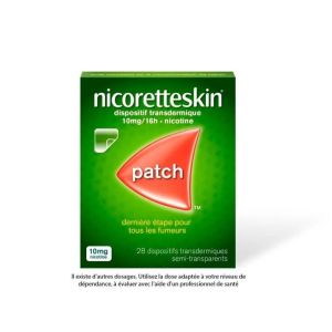 Nicoretteskin 10mg/16h patch trans dermique 28