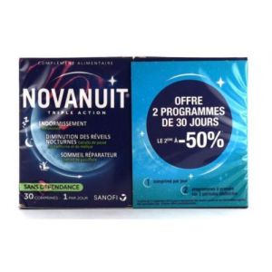 Novanuit Triple Action offre 2 programmes de 30 jours le 2nd à -50%