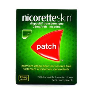 Nicoretteskin 25mg/16h patch trans dermique 28