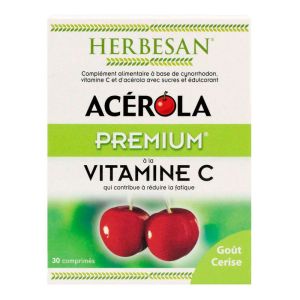 Herbesan Acerola Premium Cpr 30 gout cerise