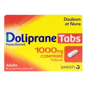 Doliprane Tabs 1 000 mg bte de 8 cps