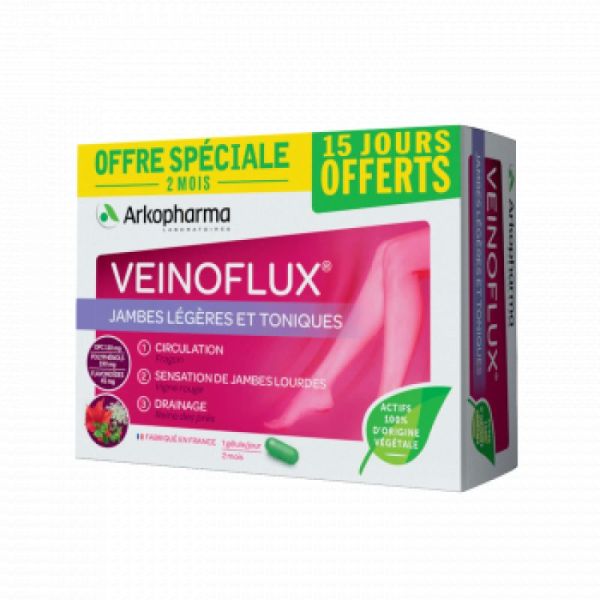 Veinoflux Gélules boite de 60 gélules 15 jours OFFERTS