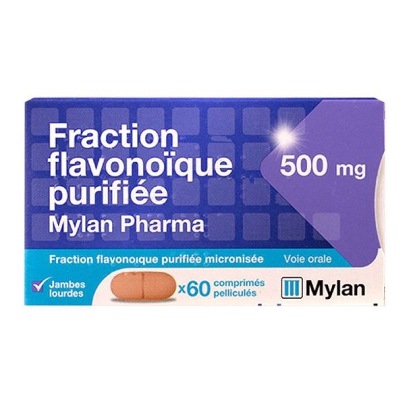 Fraction Flavonoique 500mg Mylan comprimés