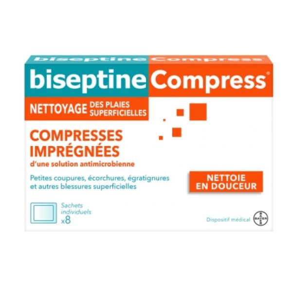 Biseptine Boite De 8 Compresses