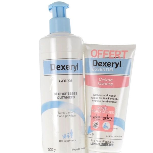 Dexeryl hydratant Crème pour peaux sèches 500g avec crème, lavante offerte 200ml