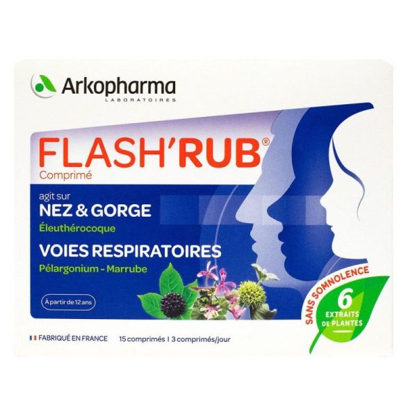 Flash'rub Arkopharma Nez/gorge Comprimés boite de 15