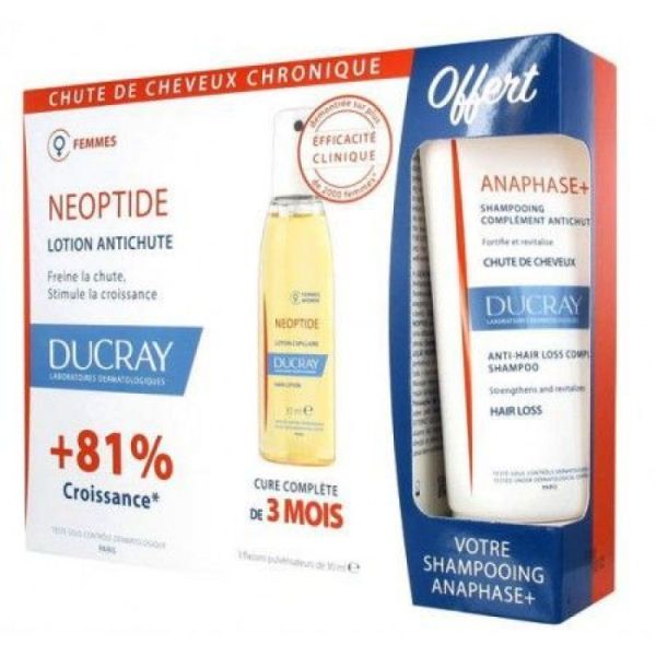 Ducray Neoptide Femme lotion anti chute 3x30ml+ Shampoing anaphase offert 100ml