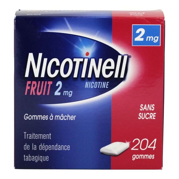 Nicotinell 2mg Gomme Fruit S/s 204