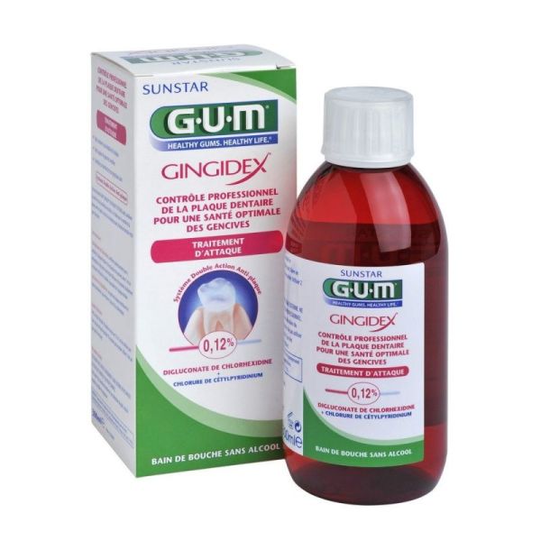 Gum Gingidex Bain /bouche 0.06% chlorhexidine 0% alcool 300ml