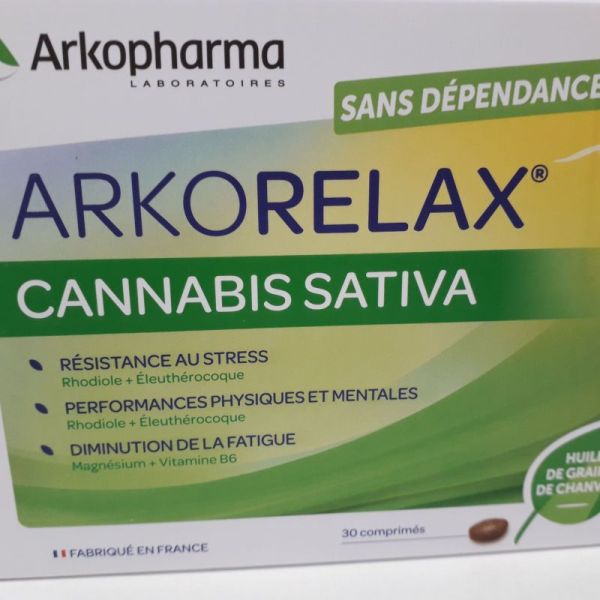 Arkorelax Cannabis Sativa boite de 30 comprimés